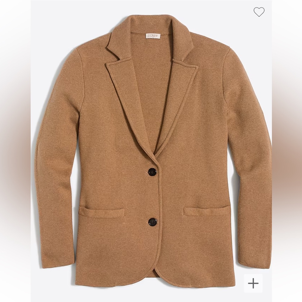 J. Crew camel sweater blazer